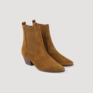 Brown Suede Ankle Boots